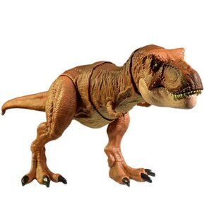 Jurassic World Thrash 'n Throw Tyrannosaurus Rex Figure sounds movable